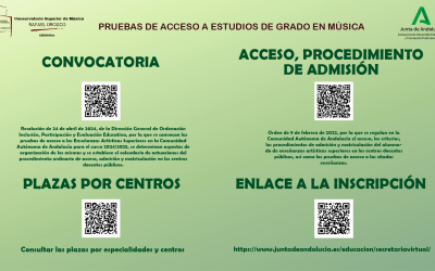 Información para las pruebas de Acceso a Estudios de Grado en Música (Curso 2024/2025)