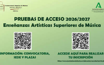 Información para las pruebas de Acceso a Estudios de Grado en Música (Curso 2026/2027)