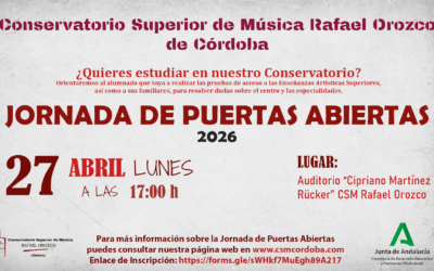 JORNADA DE PUERTAS ABIERTAS (CURSO 2026/27)